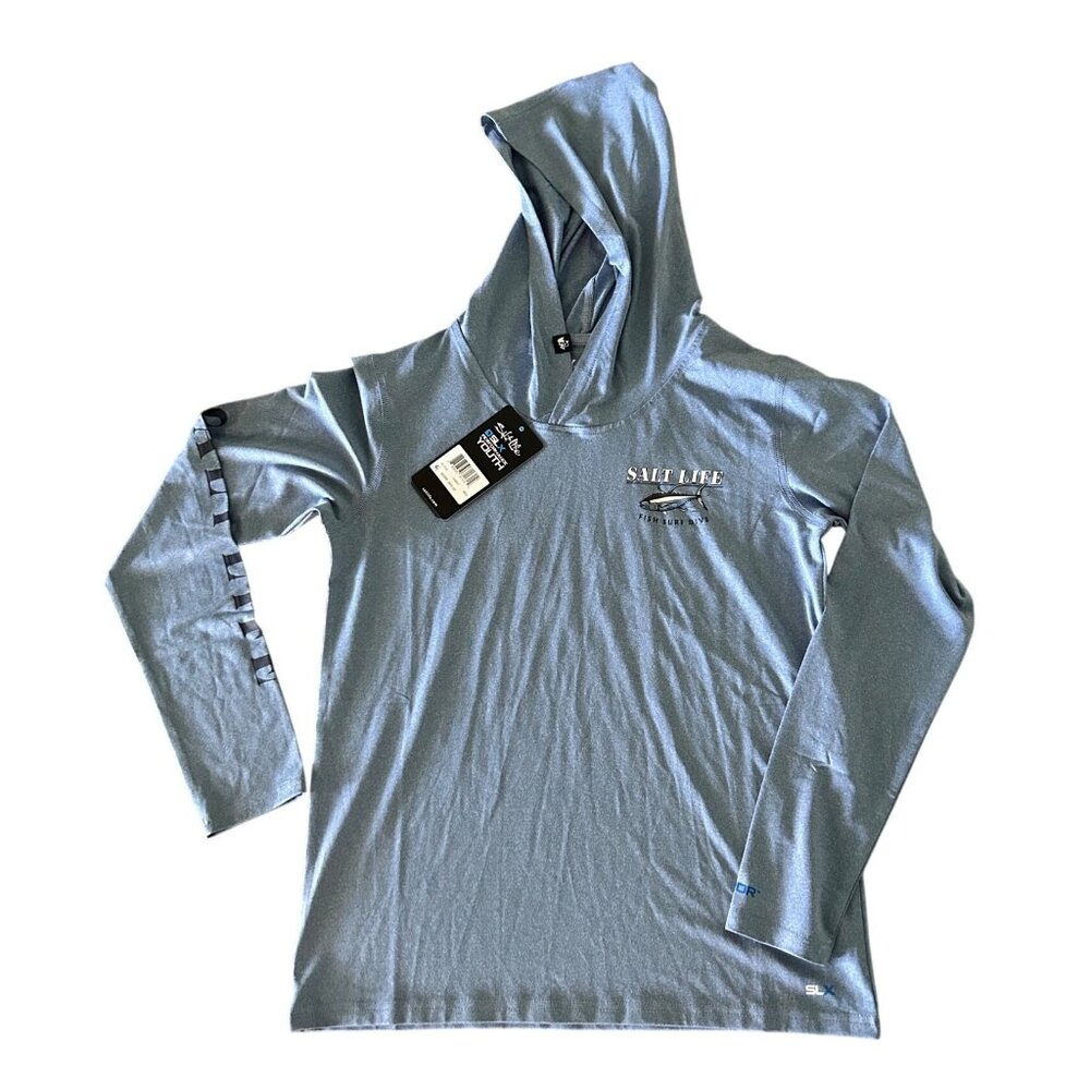 Salt Life Youth Medium SLX Performance Hoodie Long Sleeve Rash Gurard
